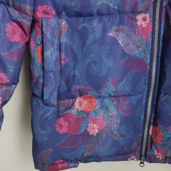 Sundance Kimmy Blue Floral Women's Puffer Jacket - Picture 4 of 6